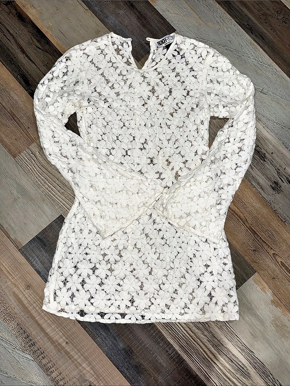 Beach riot White Floral Long Sleeve dress